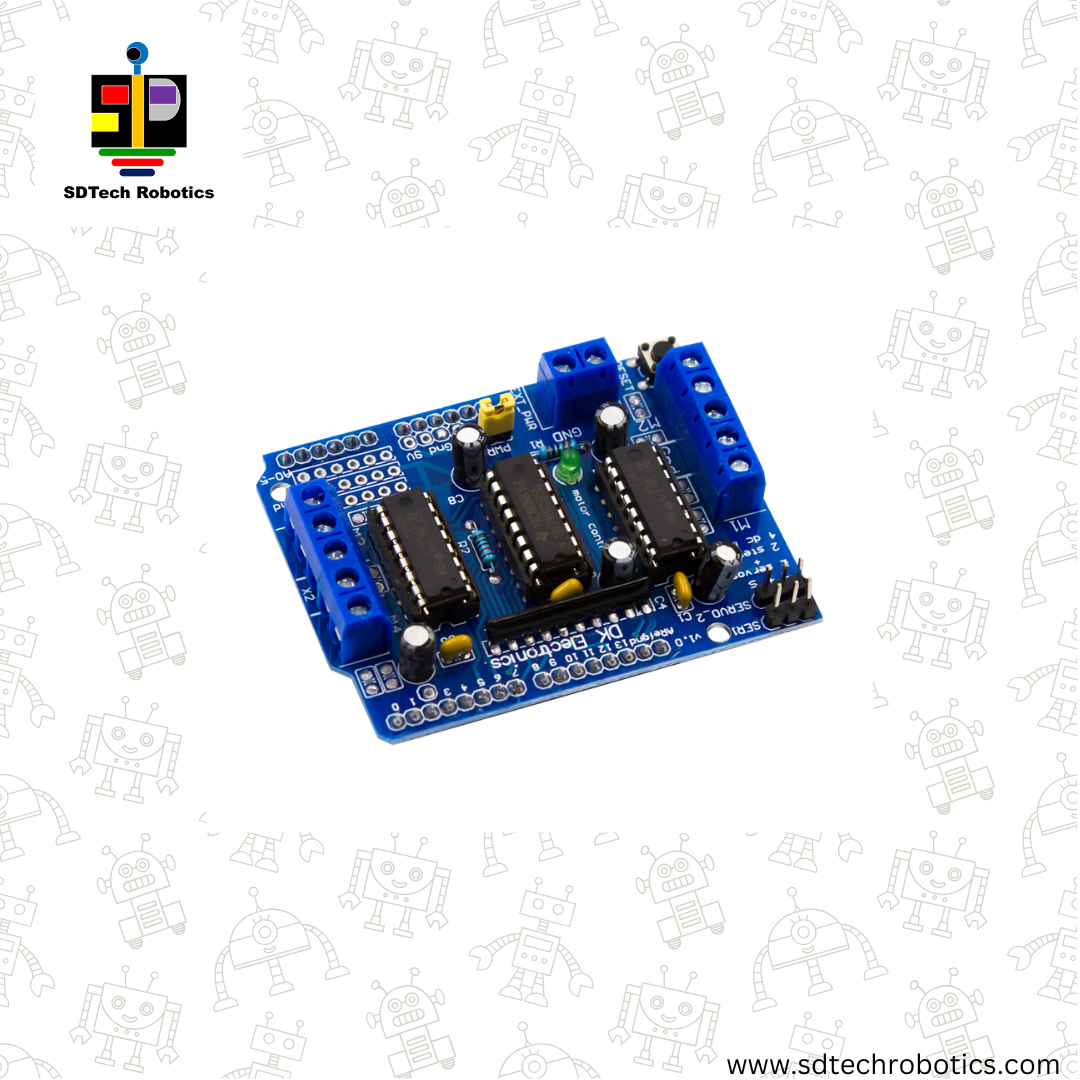 L293D Motor Driver Module for Arduino & Robotics – Dual H-Bridge DC & Stepper Motor Controller (Breadboard Friendly) SDTech Robotics