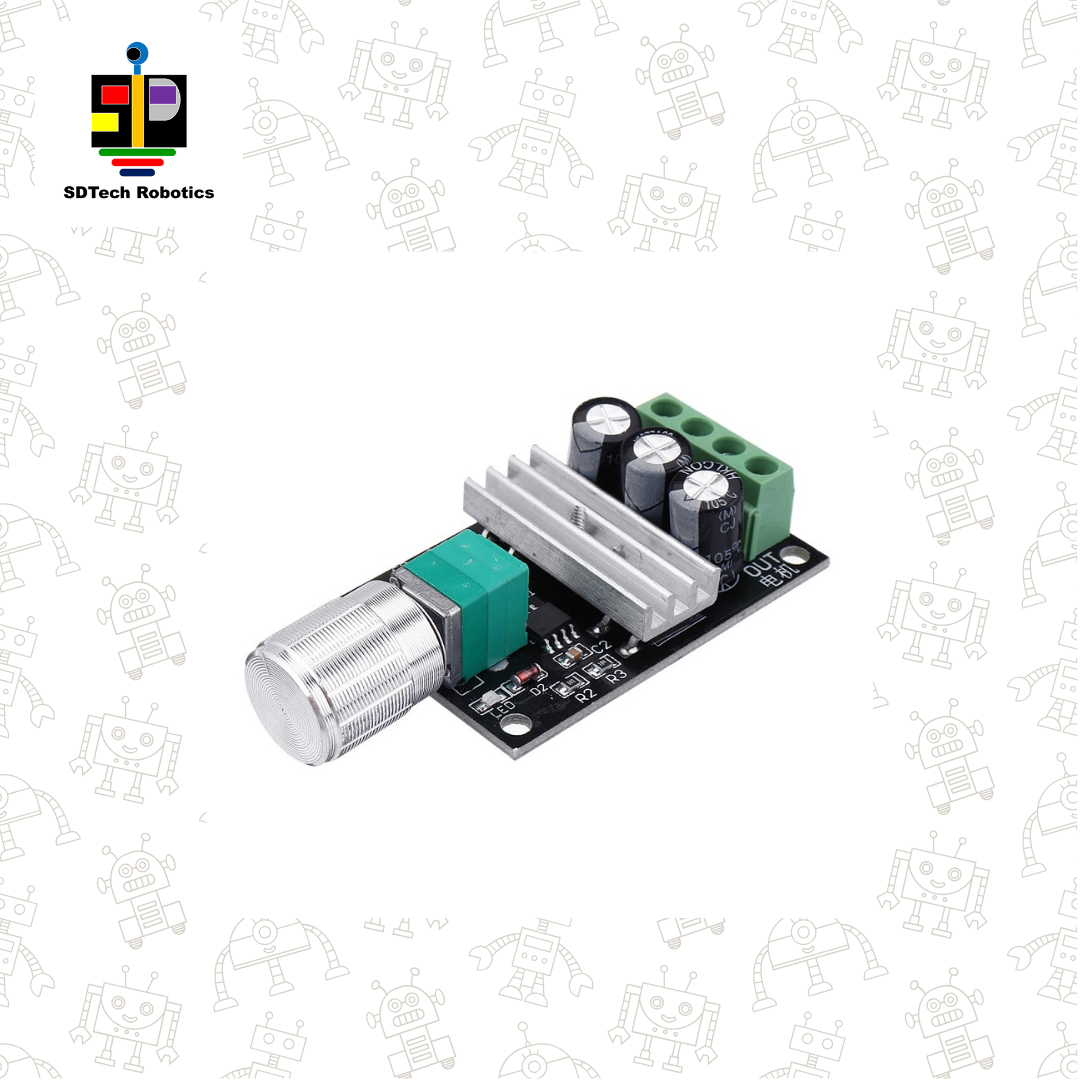 1203B PWM DC Motor Speed Controller 6V–28V 3A – DC Motor Speed Regulator with Potentiometer SDTech Robotics